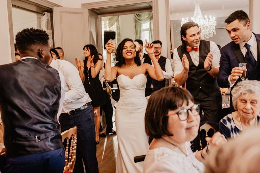 Photos du vin d’honneur au Château d’Aubry – ambiance élégante et festive