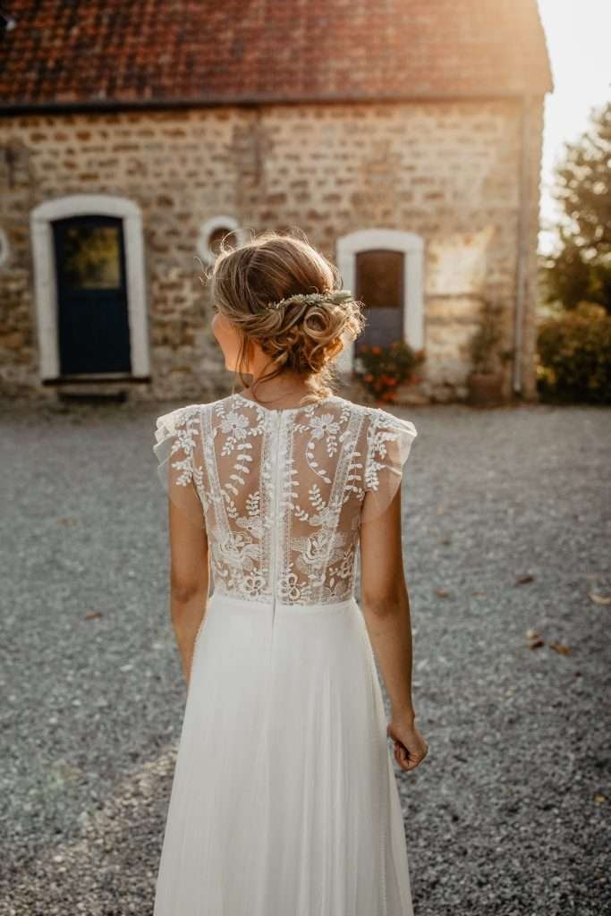 photos de mariée au couché de soleil à la maloterie
