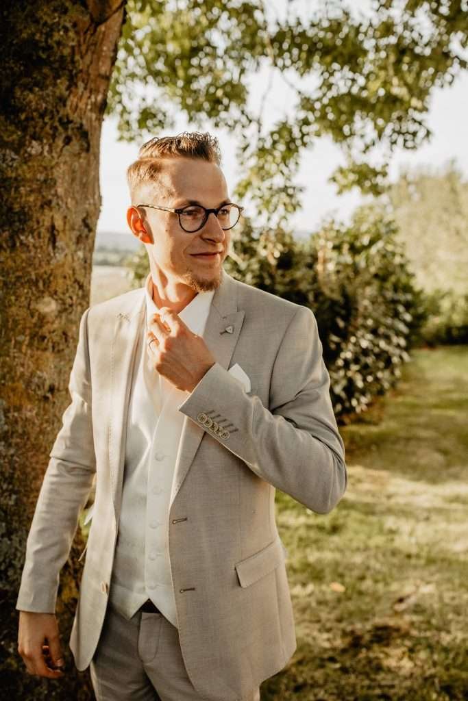 photos de mariée au couché de soleil à la maloterie