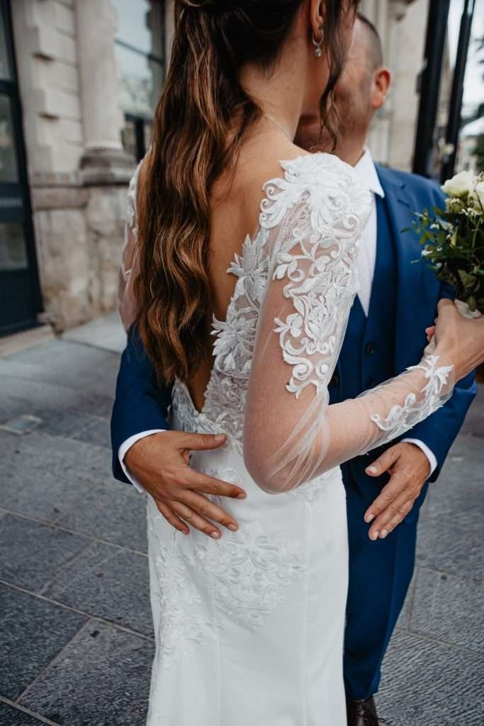 photographe mariage lille détails de la robe