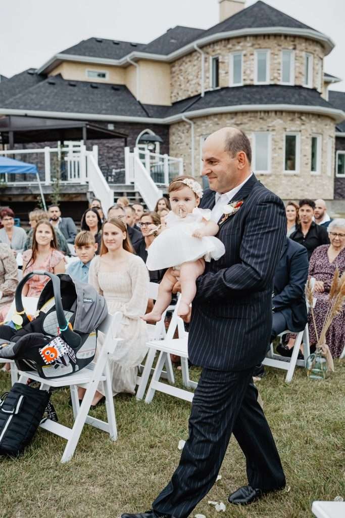 outdoor ceremony winnipeg wedding autumn