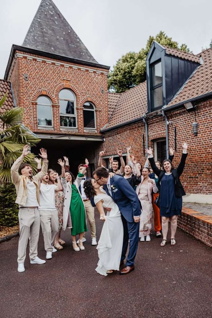 Photographe Mariage Nord - photo de groupes à la Clos de la Source