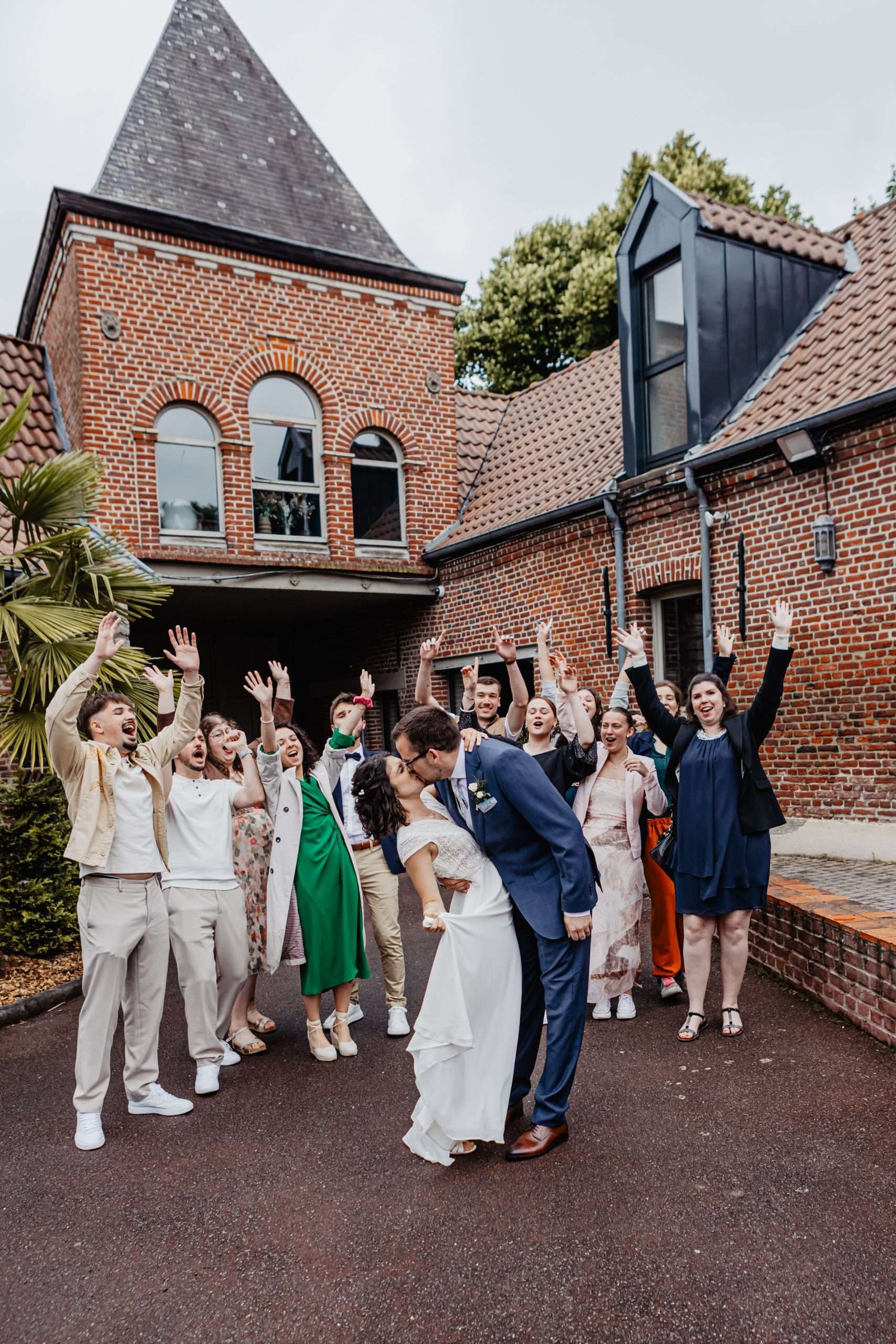 Photographe Mariage Nord - photo de groupes à la Clos de la Source