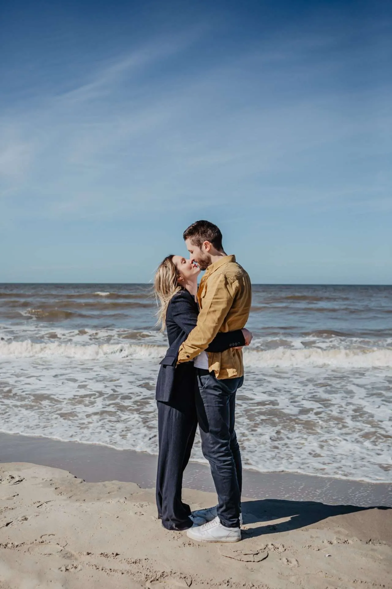 Séance photo couple sur la plage à Le Touquet
